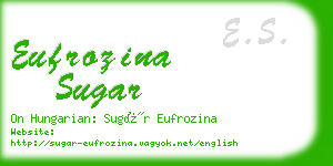 eufrozina sugar business card